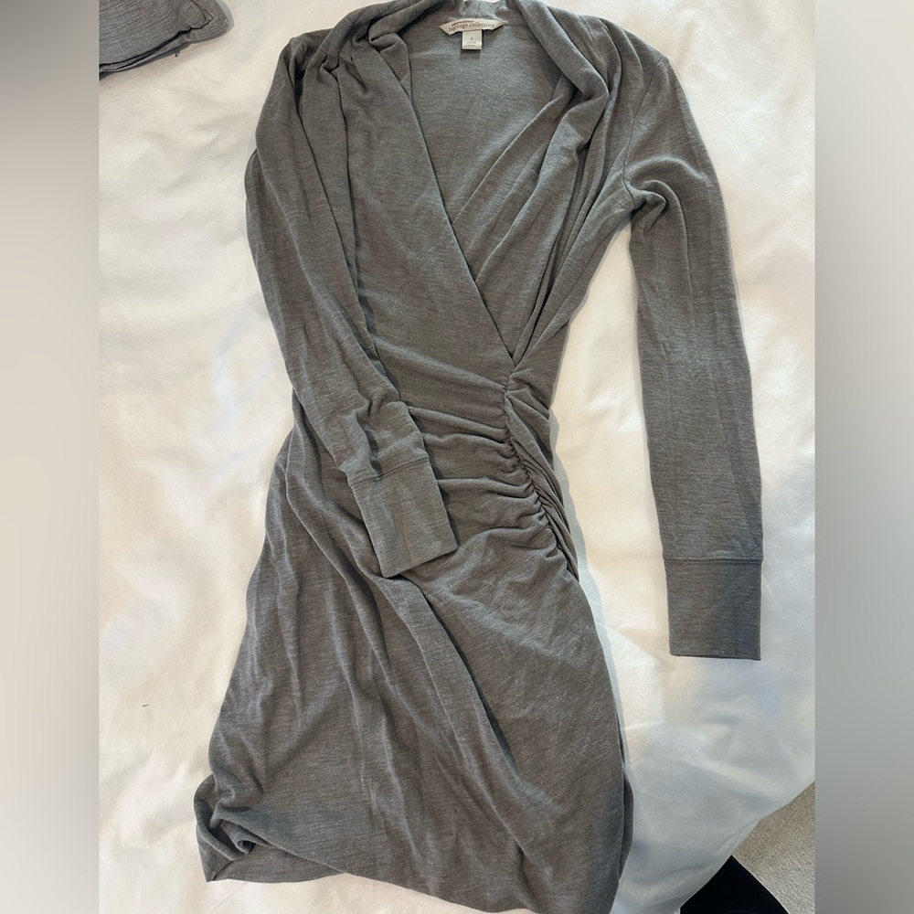 Banana Republic Heritage Collection Gray Long Sleeve Dress